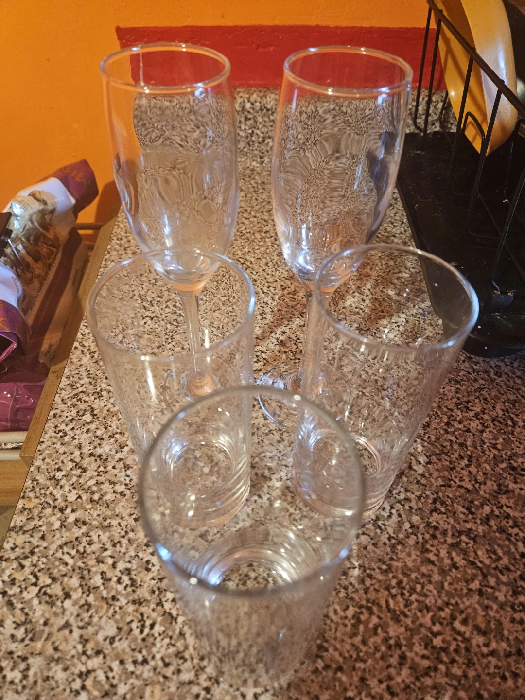 Set of 5 Glass Drinkware
