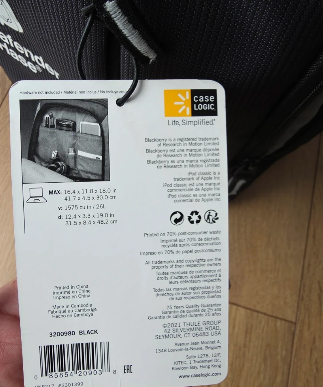 Case Logic Laptop Backpack - Black - photo 4