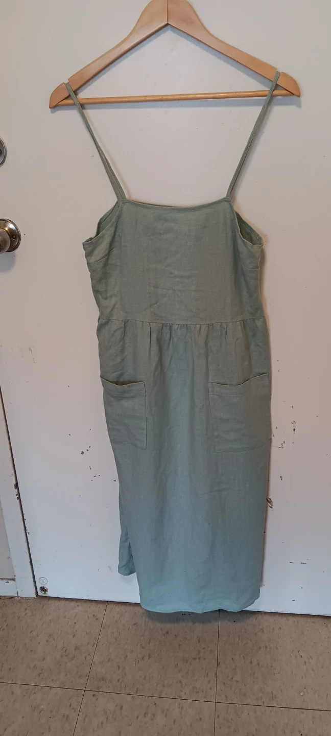 Light Green linen Sundress