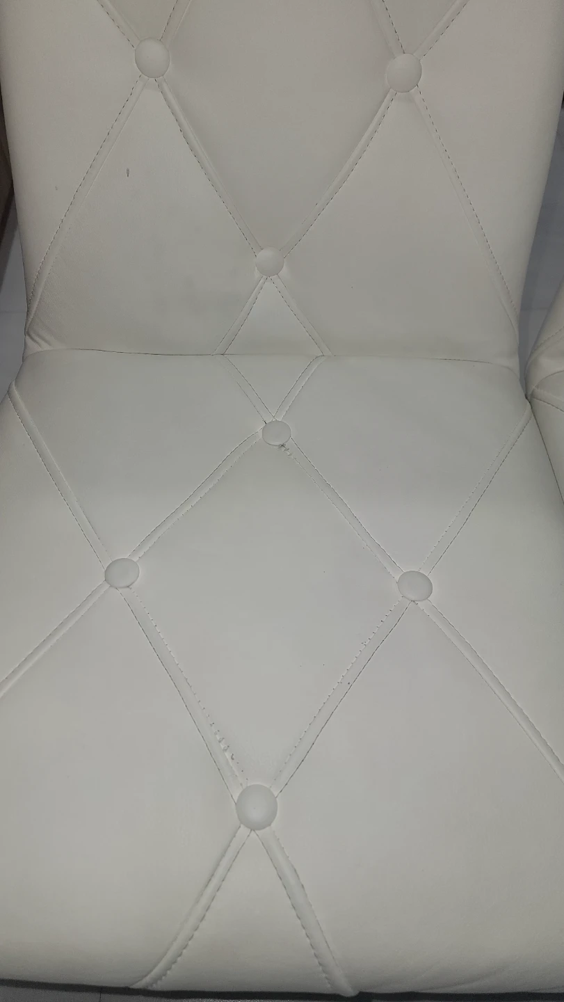 White leather chairs chrome legs - photo 3