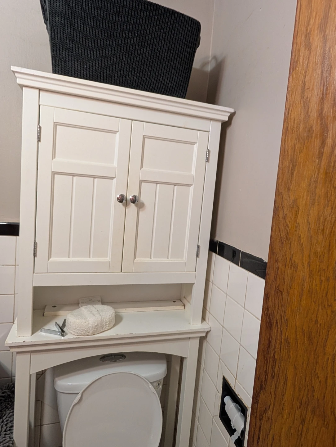 White Over-the-Toilet Cabinet