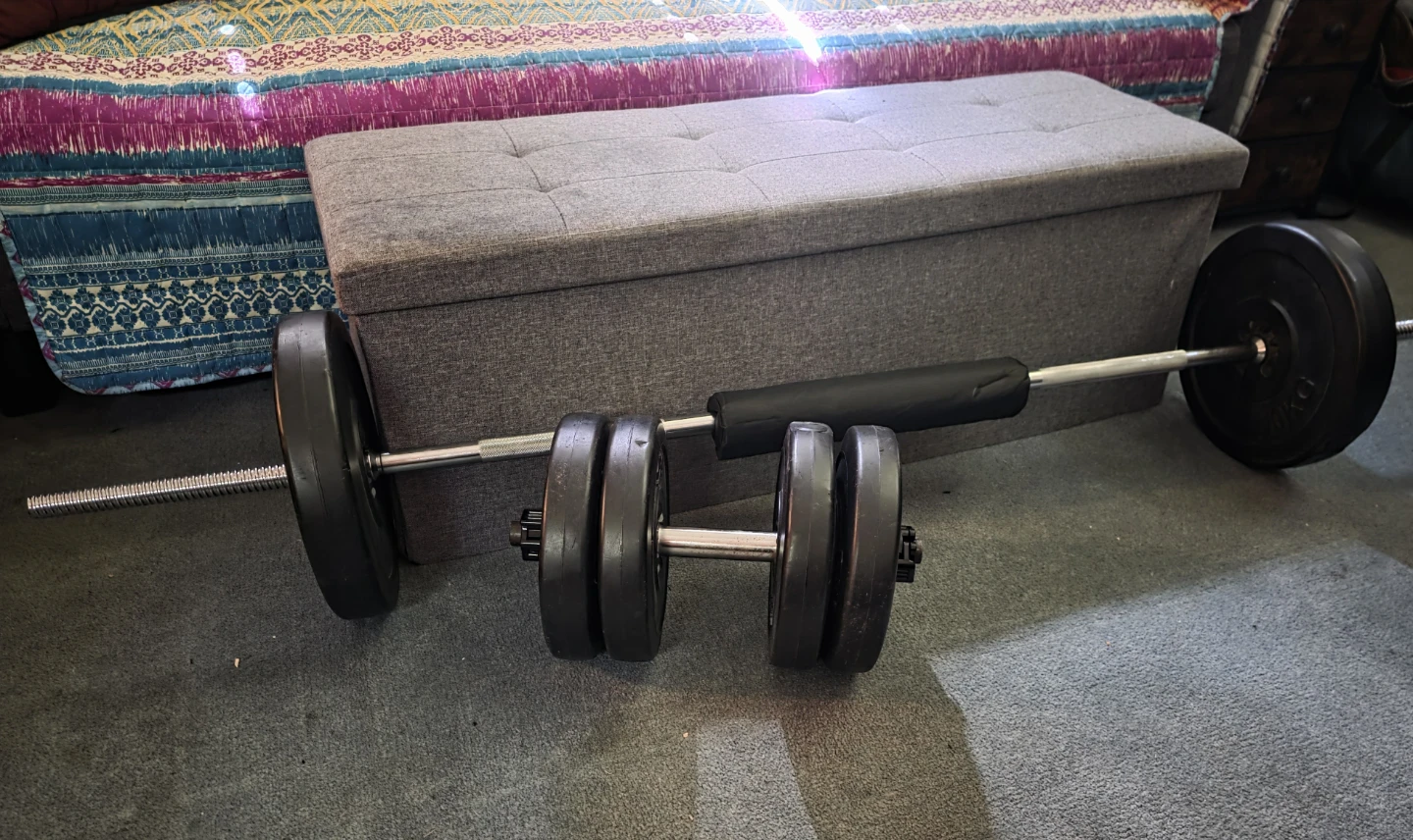 Barbell and Dumbell with Weights