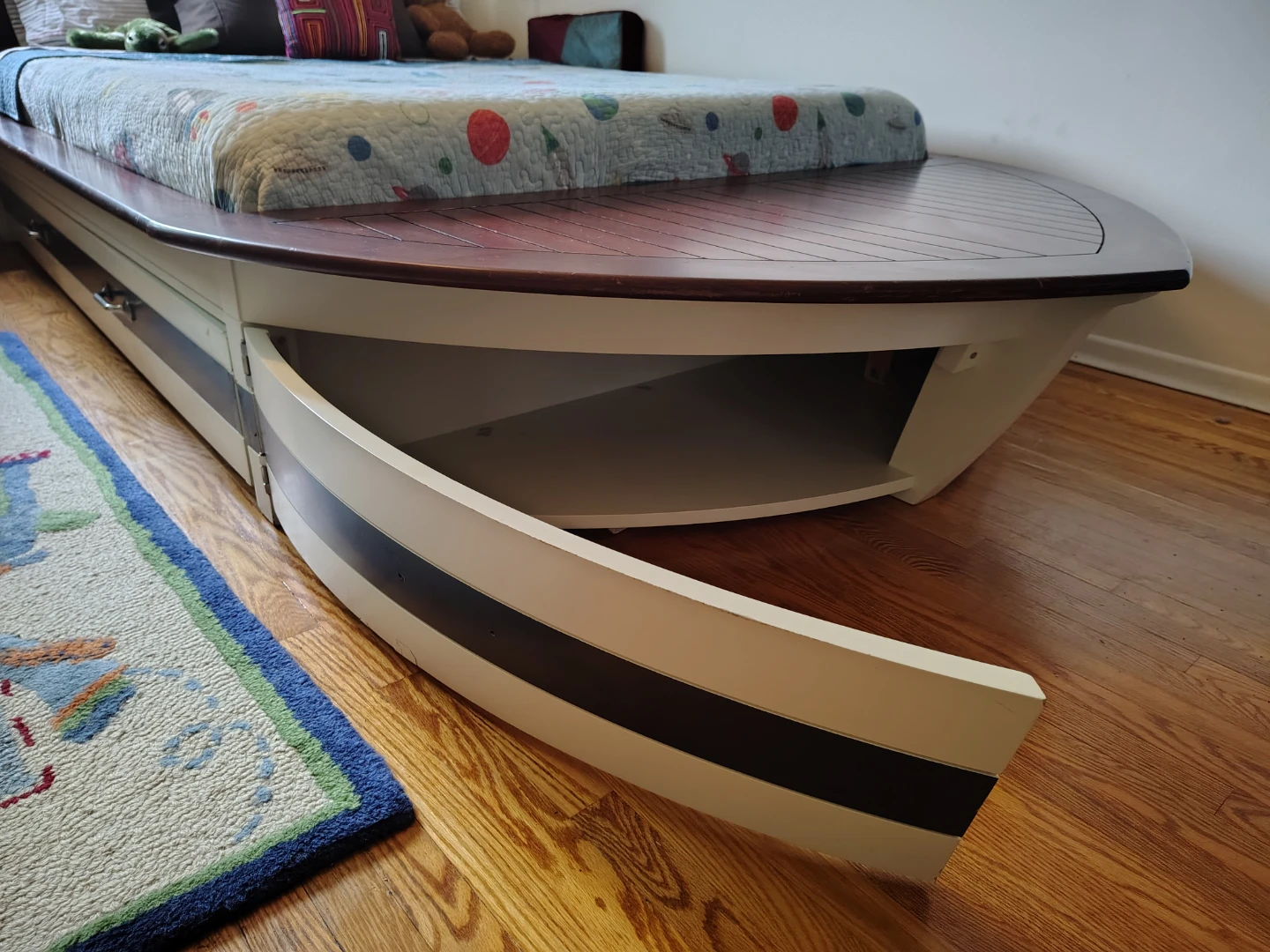 Pottery Barn Kids Speedboat Double Trundle Bed with Storage - photo 2