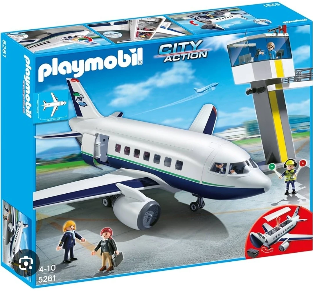 Playmobil City Action Airplane & Control Tower Playset 5261