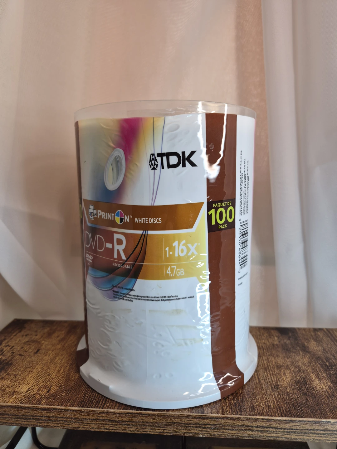 TDK PrintOn Printable DVD-R 4.7 GB 16x 100-Pack