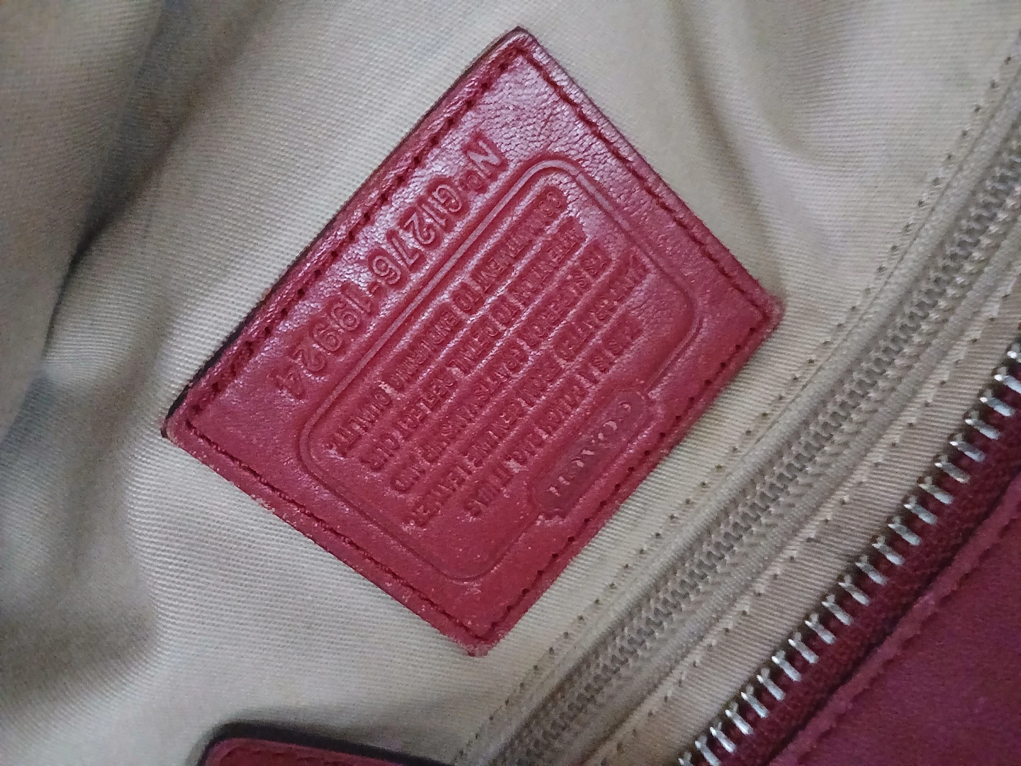 Coach Red Leather Tote Bag - photo 2