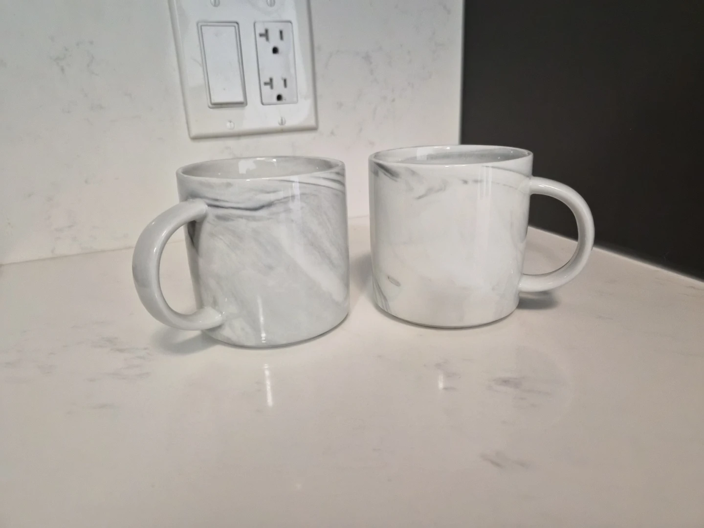 Marble Pattern Mugs - Set of 2