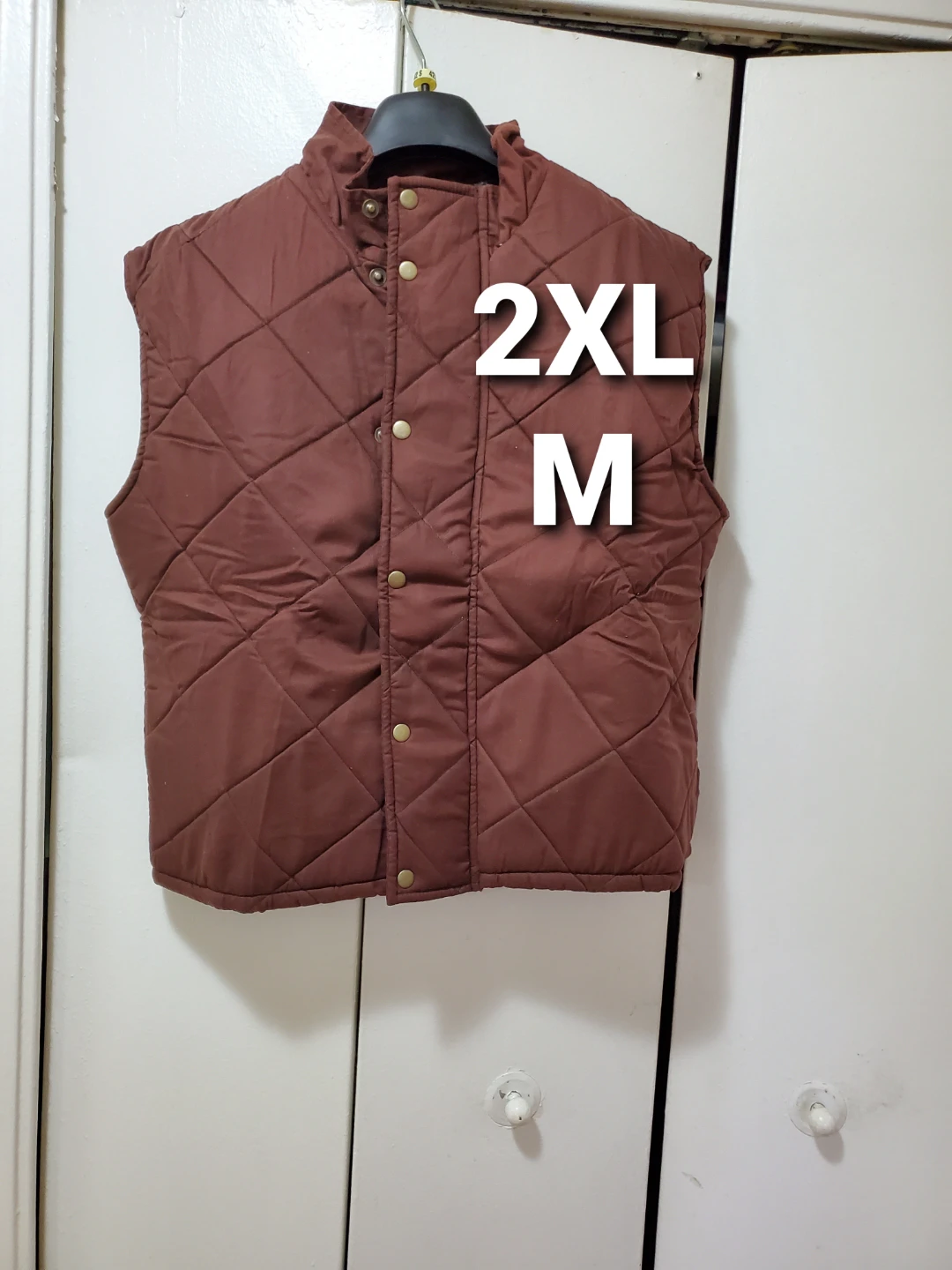 New Brown Quilted  men's Vest jacket