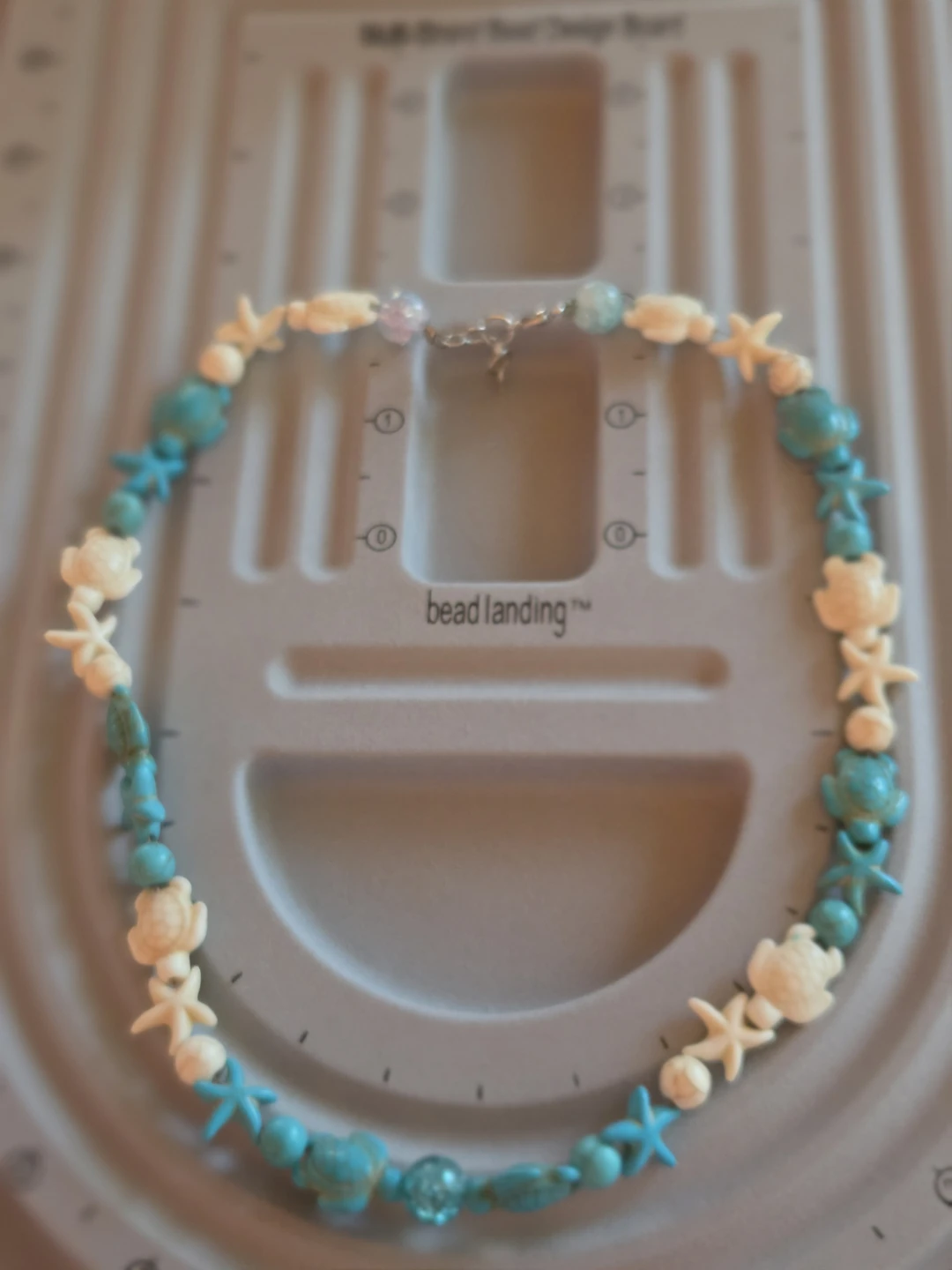 Turtle and Starfish Beaded Necklace - photo 2