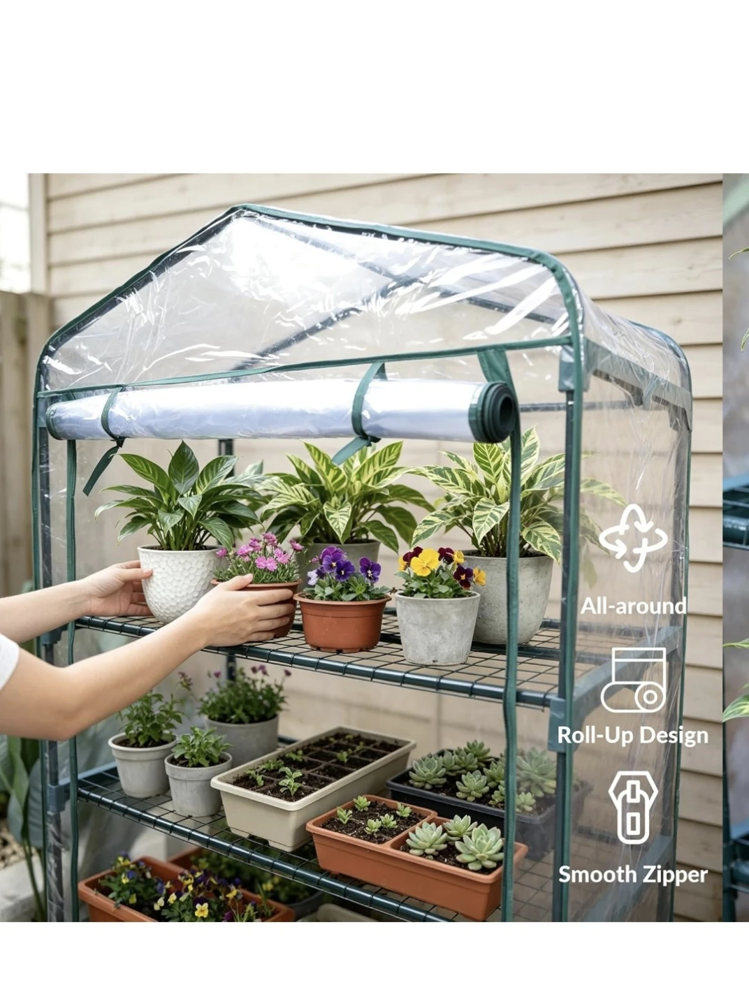 4-Tier Mini Greenhouse Shelving Unit - photo 3