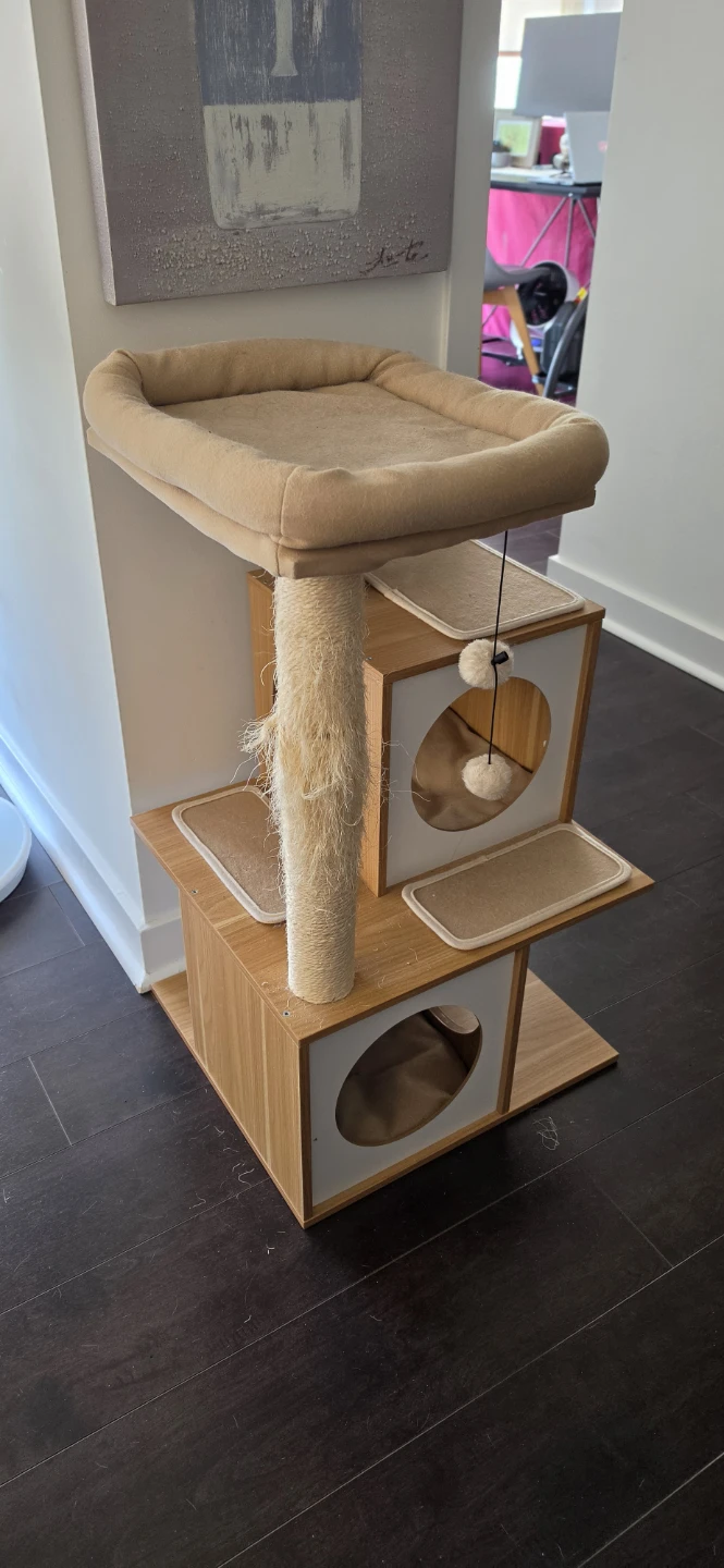 Multi-level Cat Tree Condo with Scratching Post - photo 4