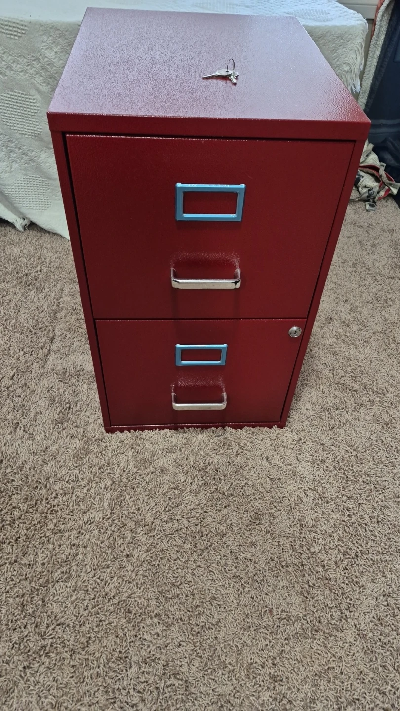 Filing Cabinets.Letter size $30.Some paint worn off on top.