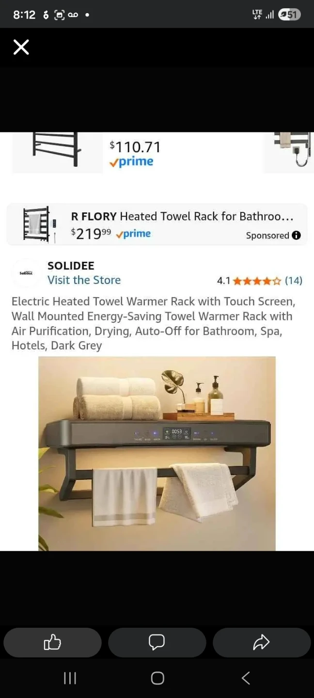 SOLIDEE Electric Heated Towel Warmer Rack - photo 2