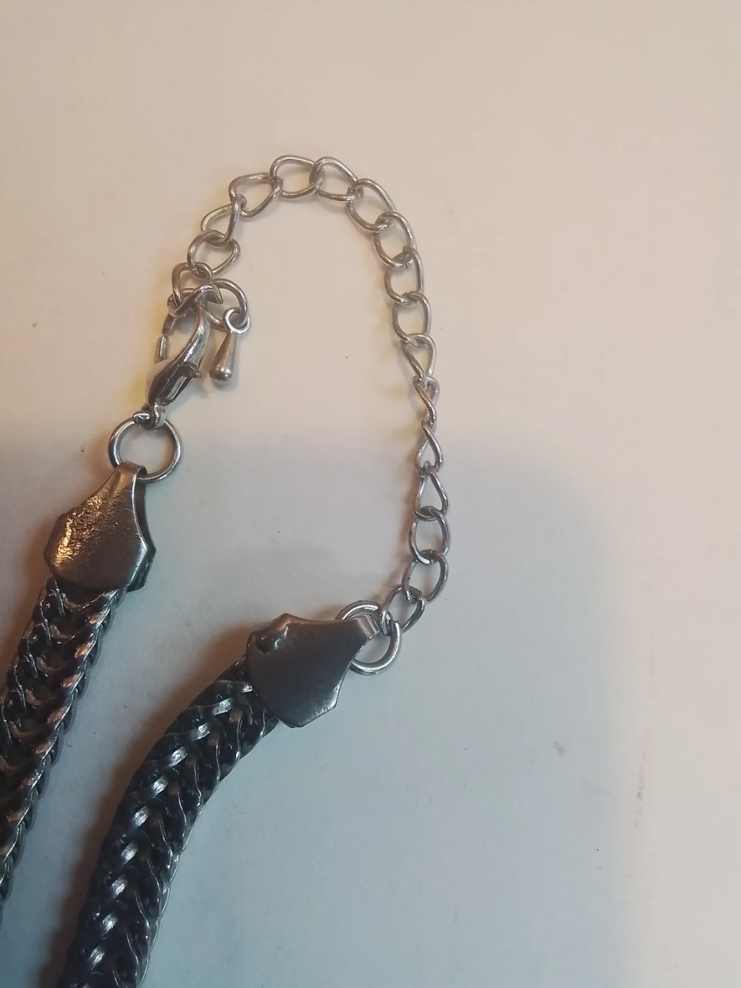 Silver-tone Statement Necklace with Grey and Clear Gems - photo 5