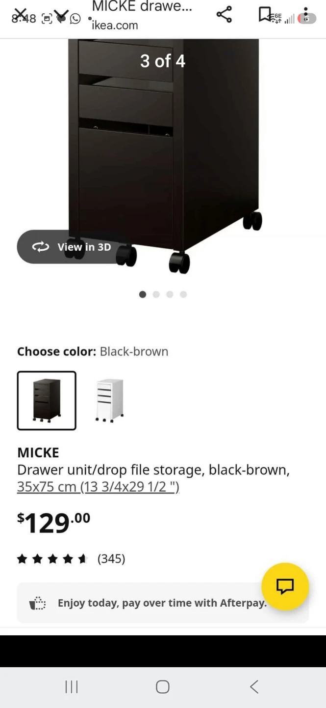 IKEA MICKE Drawer Unit - Black-brown - photo 2