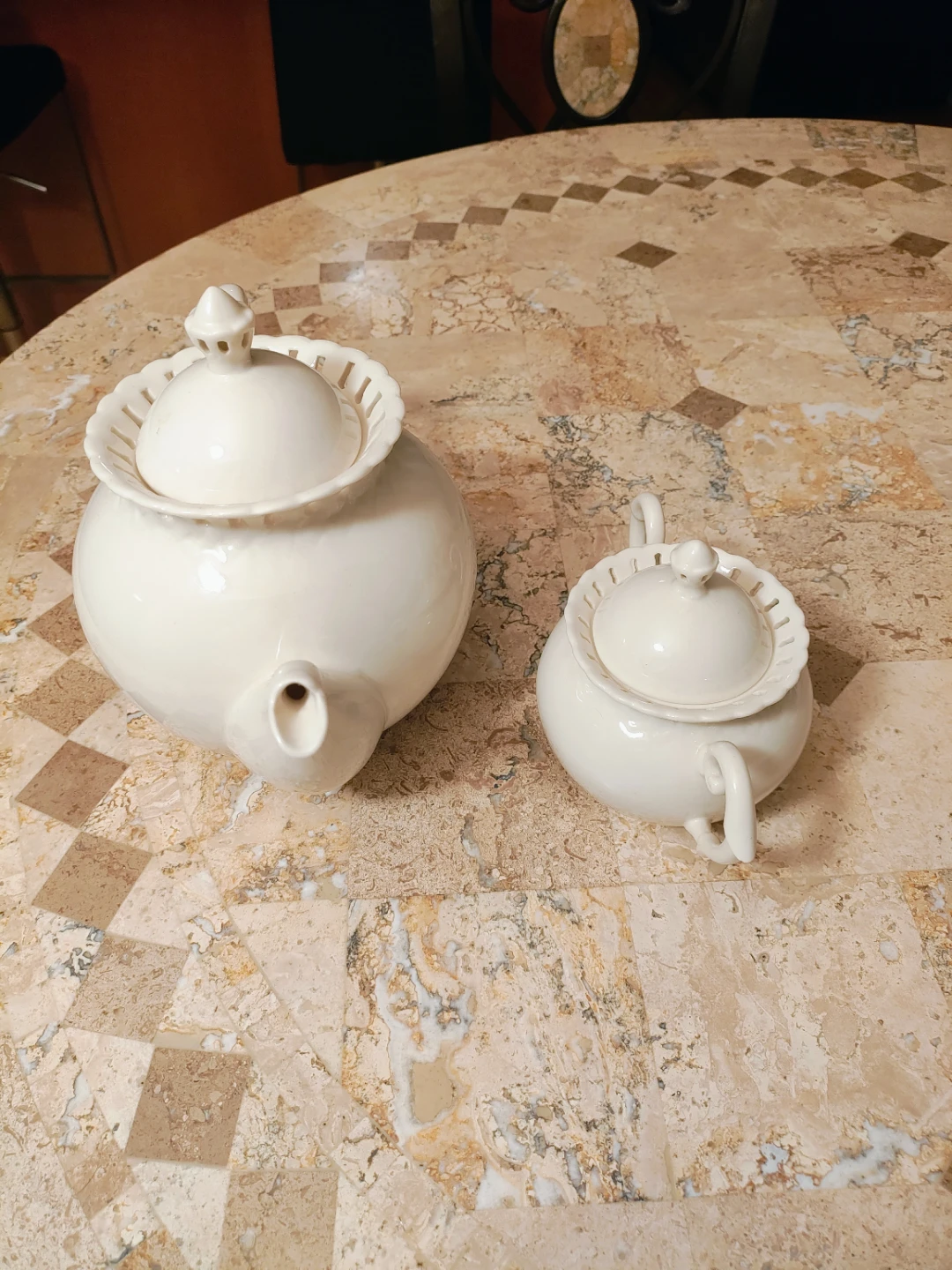 Pepper Tree fine porcelain teapot and Sugar Bowl Set - photo 4
