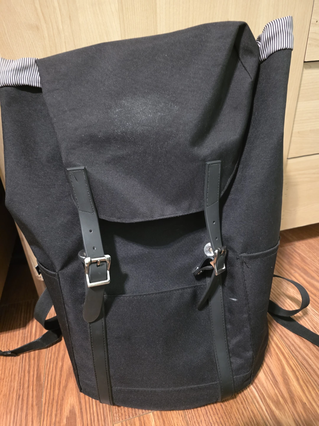Black Canvas Backpack