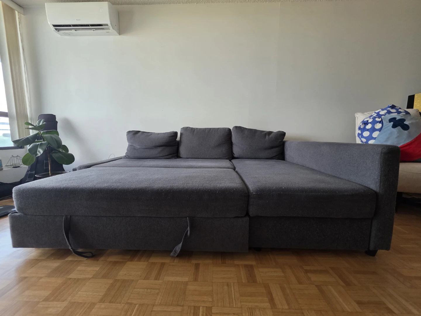 Grey Sectional Sofa Bed with Chaise - photo 4