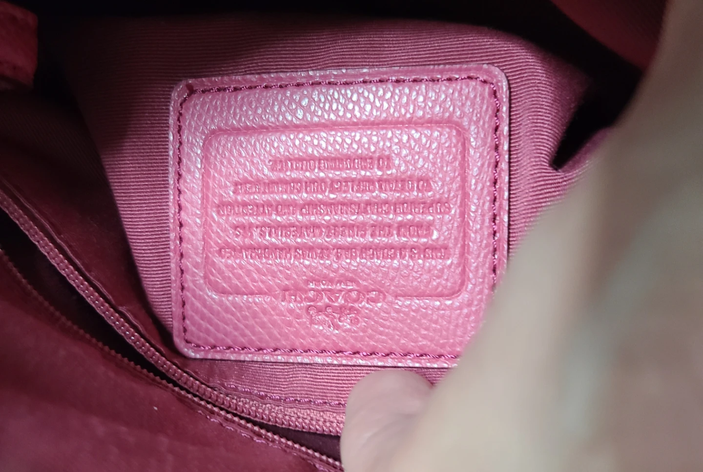 Coach Pink Leather Satchel Handbag - photo 3