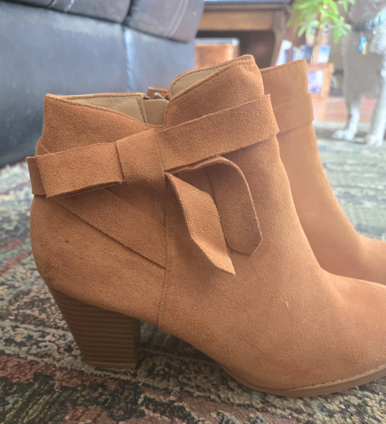 Women's Suede Ankle Boots - Size 8