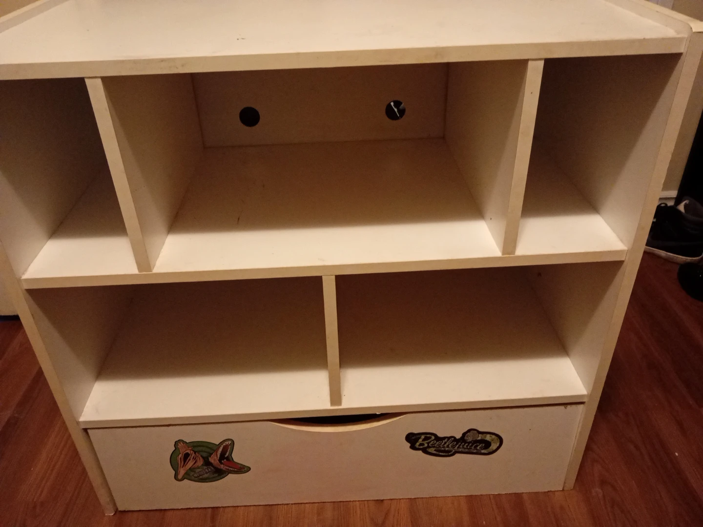White 6-Shelf Storage Unit with Drawer - photo 2
