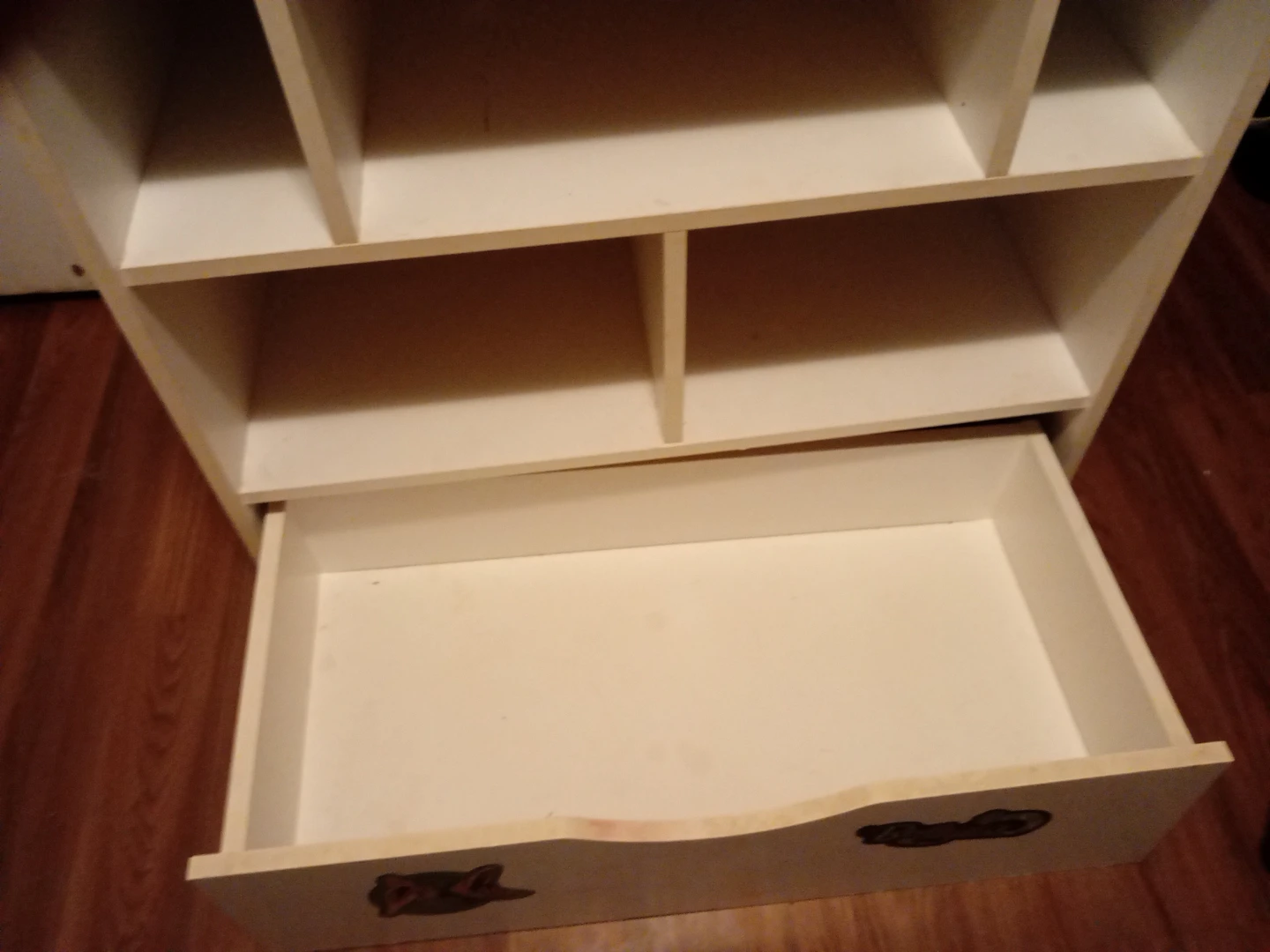 White 6-Shelf Storage Unit with Drawer - photo 4