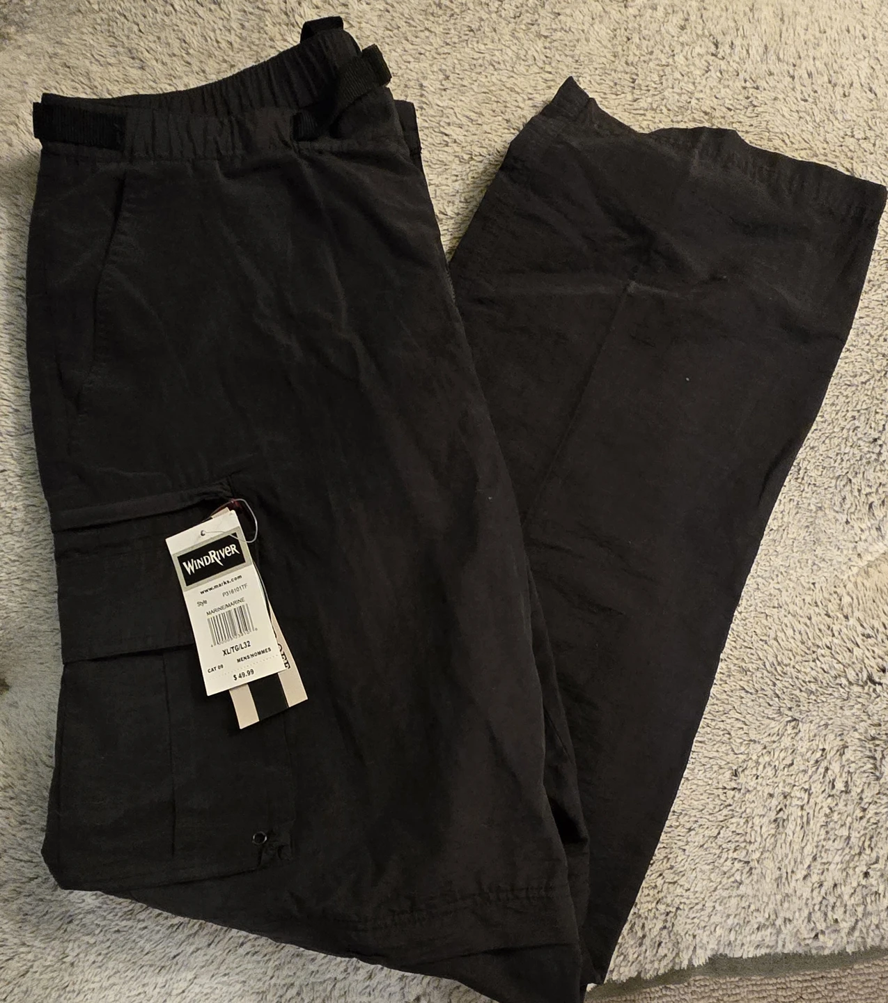 WindRiver Men's Fast Drying Zip-Off Cargo Pants. XL. BNWT.