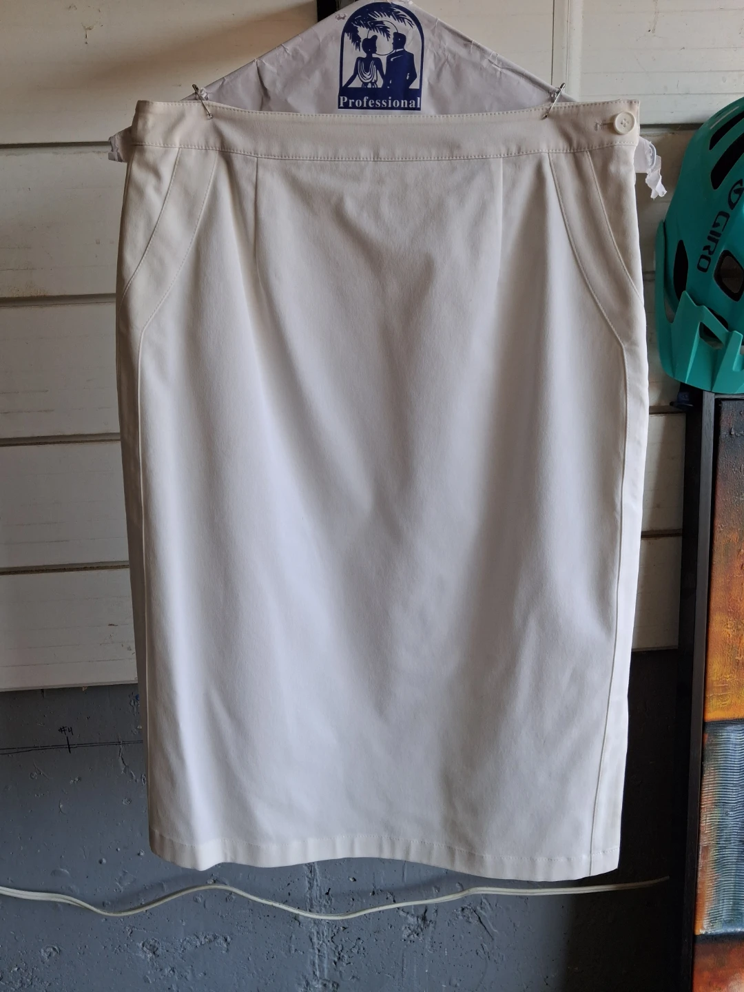 Cream Pencil Skirt