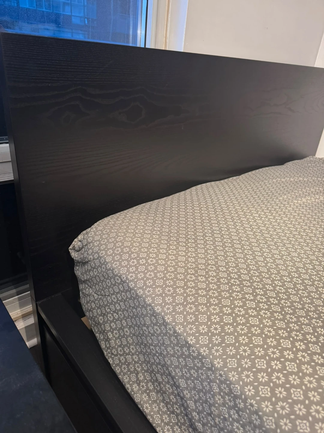 Ikea Malm Wood full Bed Frame with Storage and night stand - photo 2