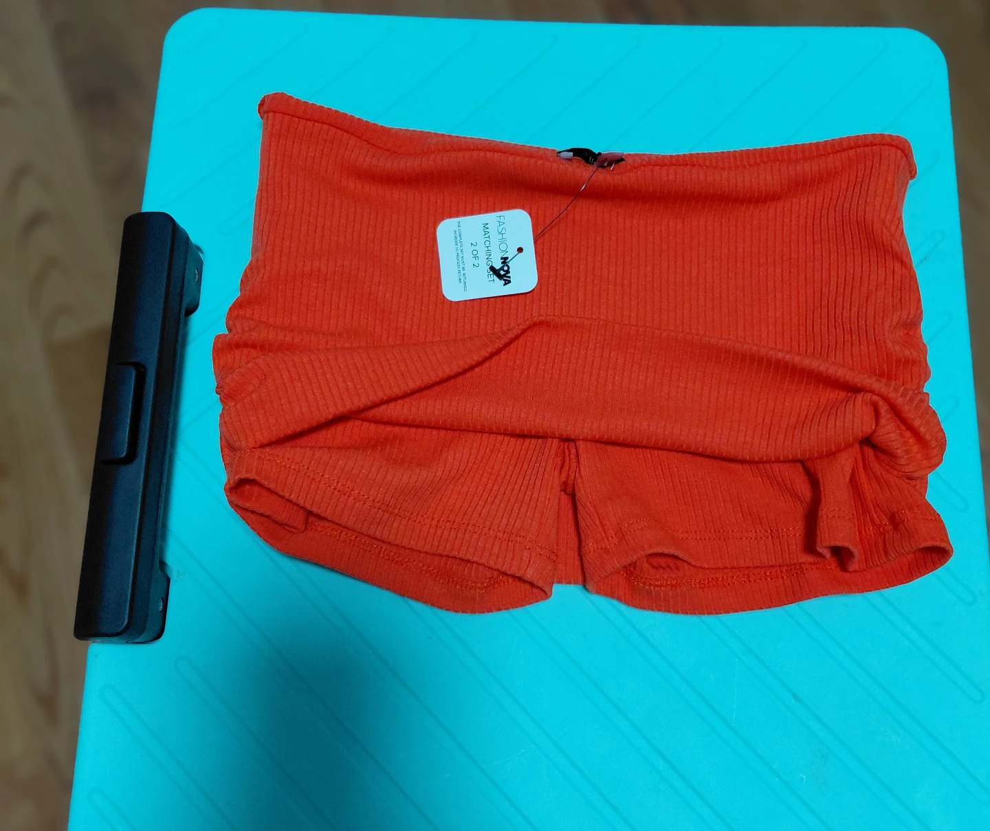 Fashion Nova Orange Ribbed Matching Set - photo 3