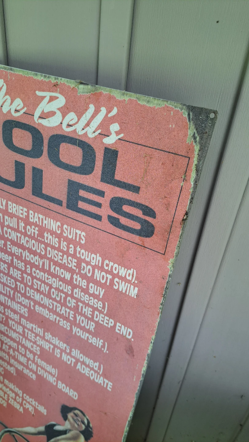 The Bell's Pool Rules Sign - photo 4