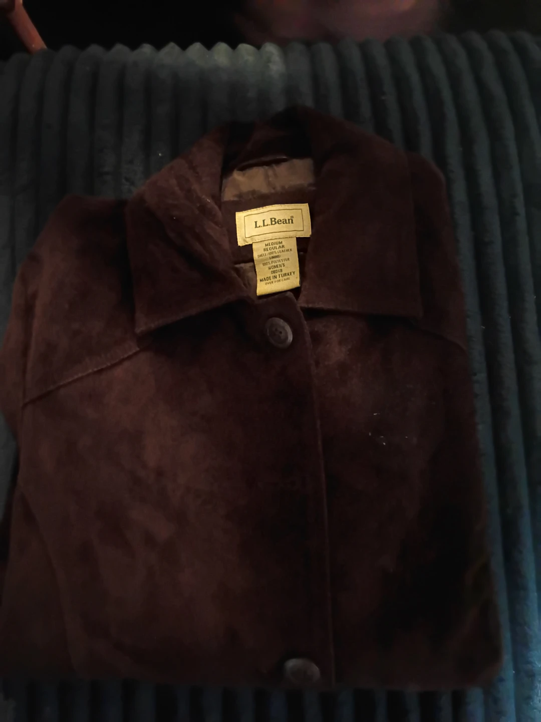 LL Bean Suede Jacket Brown Medium - photo 2