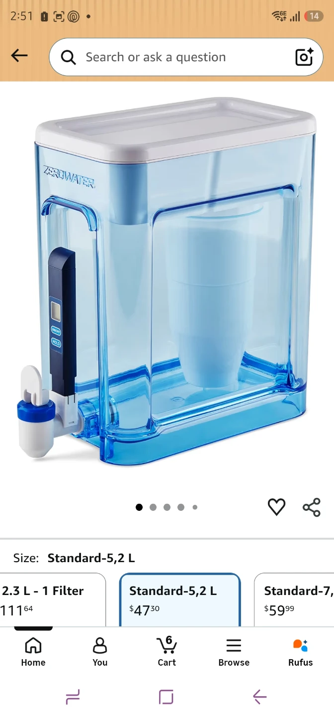 Culligan ZeroWater 5.2L Water Filter Pitcher with TDS Meter - photo 4