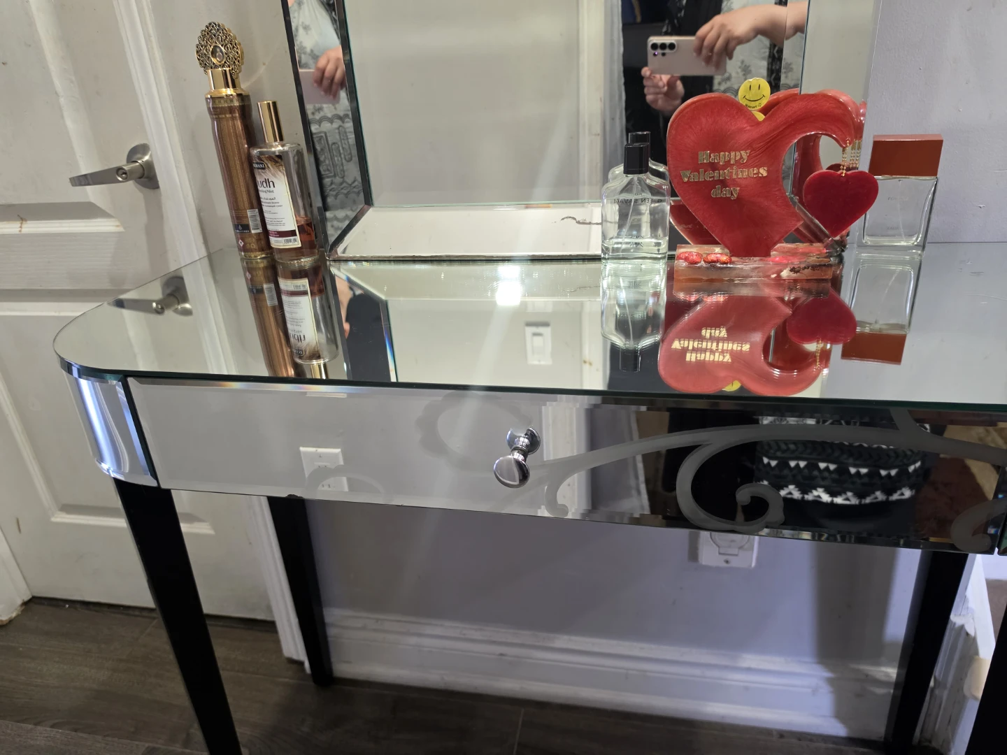 Mirrored Console Table with Drawer - photo 3