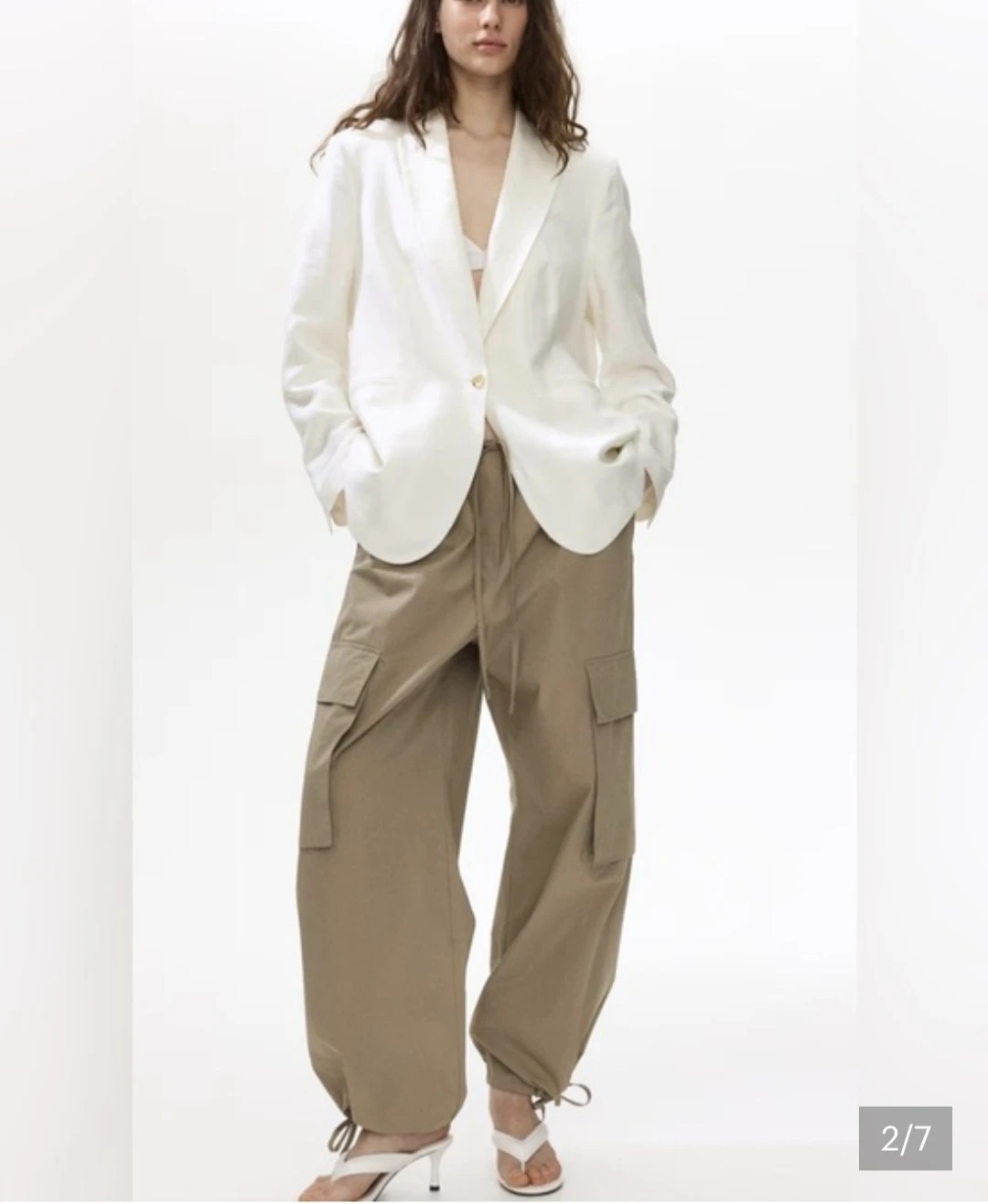 DLM White Double-Breasted Blazer - photo 2