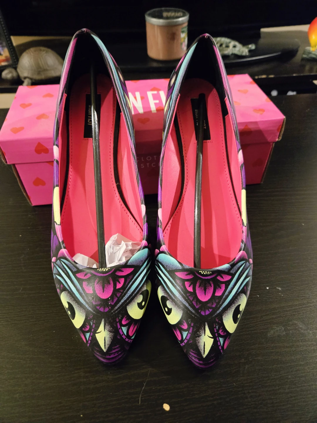 Iron Fist "Owl" Print Ballet Flats size 10 - photo 2