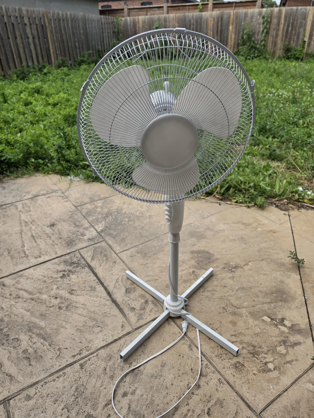 White Pedestal Fan