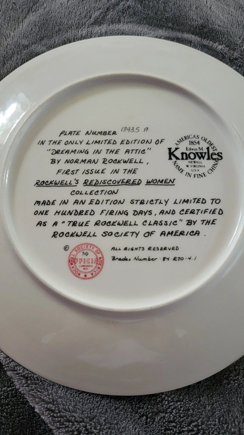 4 NORMAN ROCKWELL LIMITED EDITION COLLECTOR PLATES - photo 4