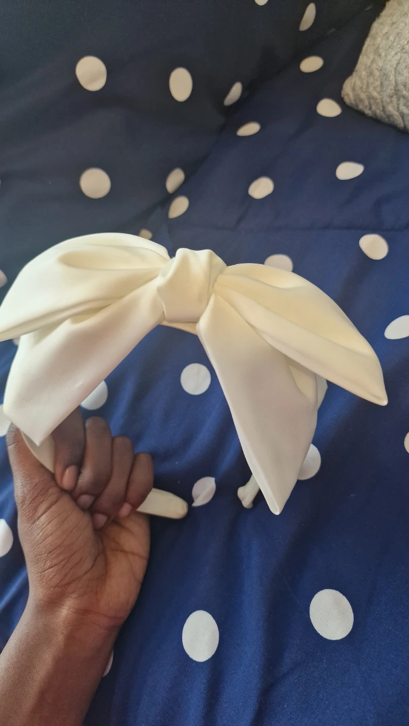 White Bow Headband - photo 3