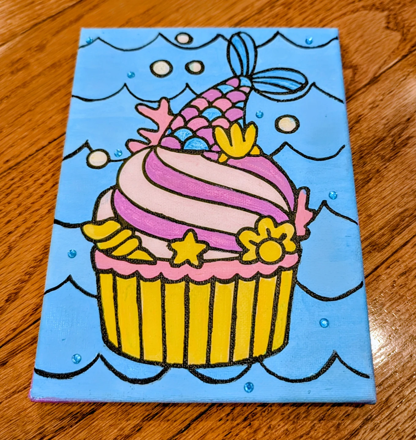 Handmade Cupcake Wall Art (Mermaid & Unicorn Designs)