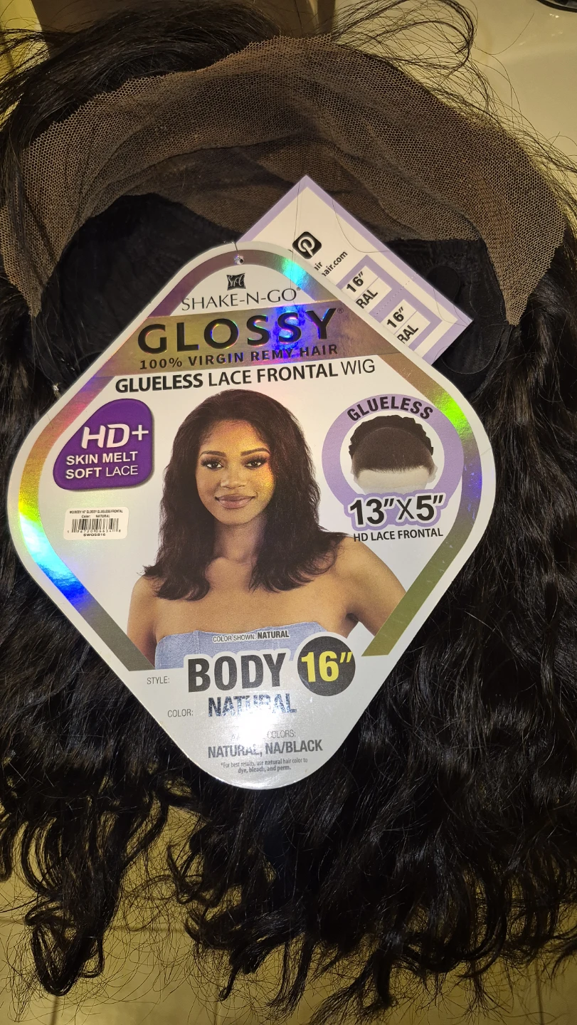 Shake-N-Go GLOSSY 100% Virgin Remy Hair Glueless Wig- Body 16" - photo 2