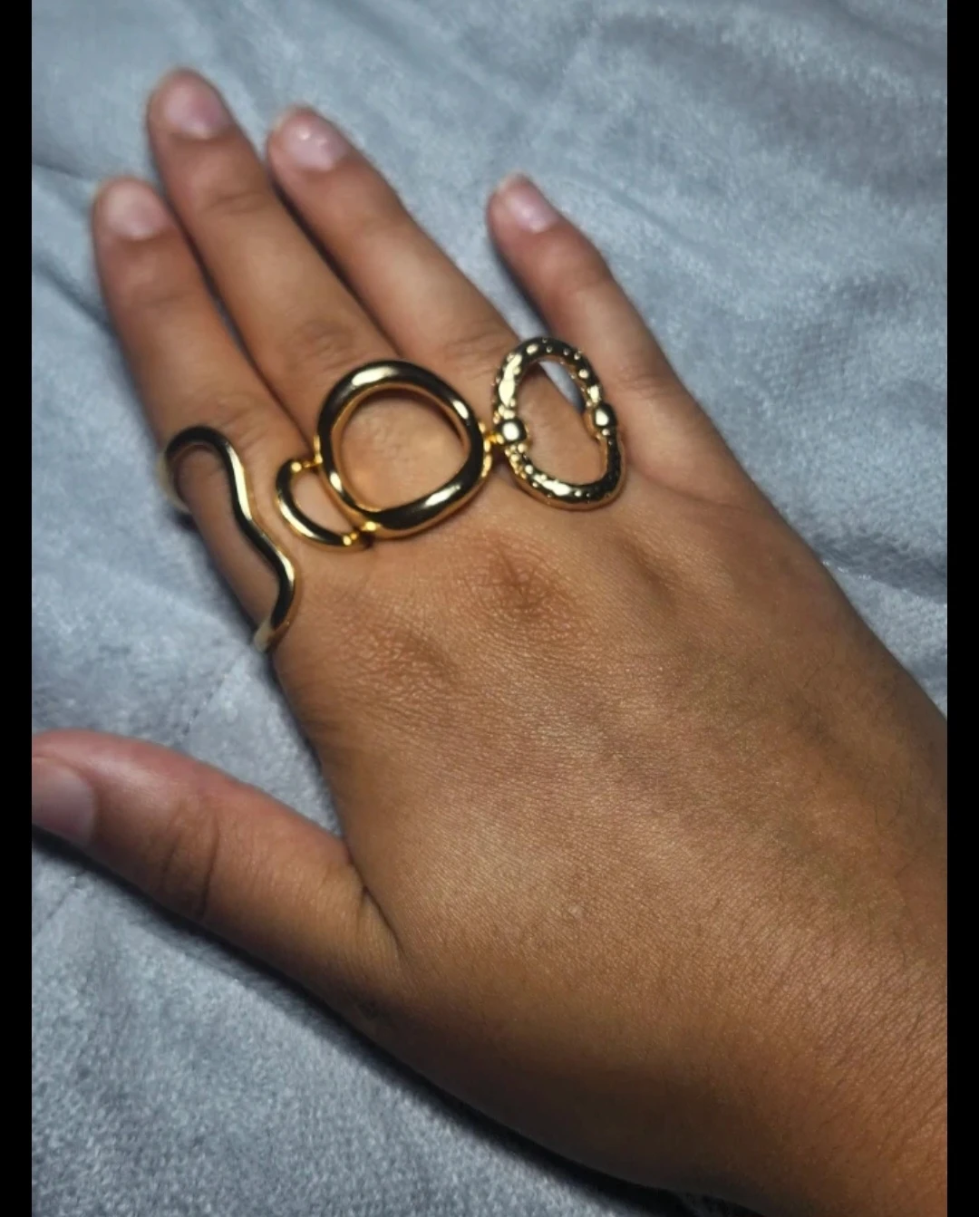 Set of 8 Gold Tone Fashion Rings - photo 3