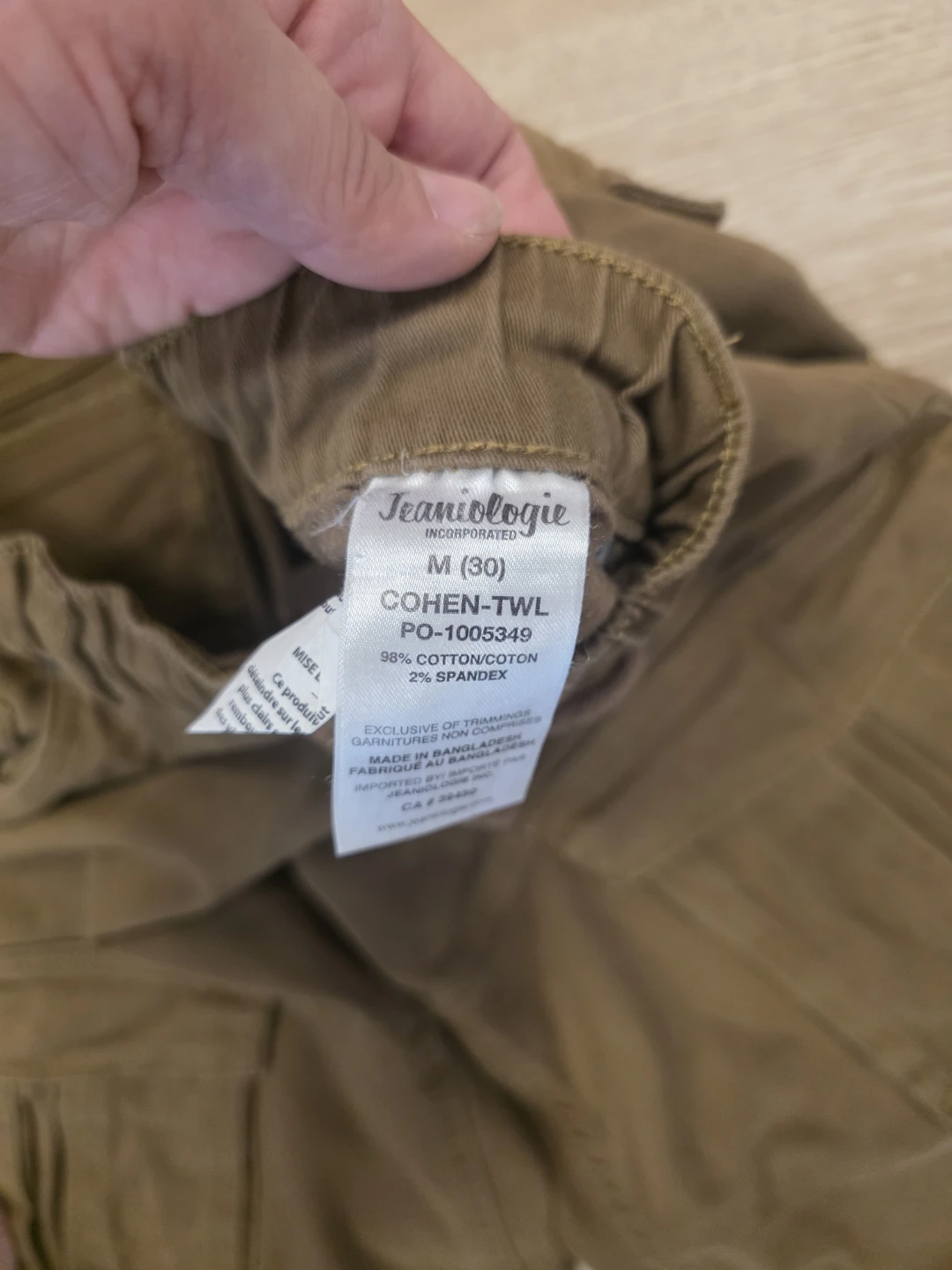 Jeanologie Cargo Pants - Khaki - Size M - photo 2