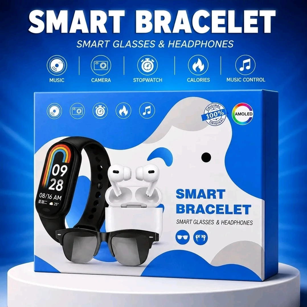 3-in-1 Smart Bundle: Fitness Band, Earbuds & Glasses - photo 2