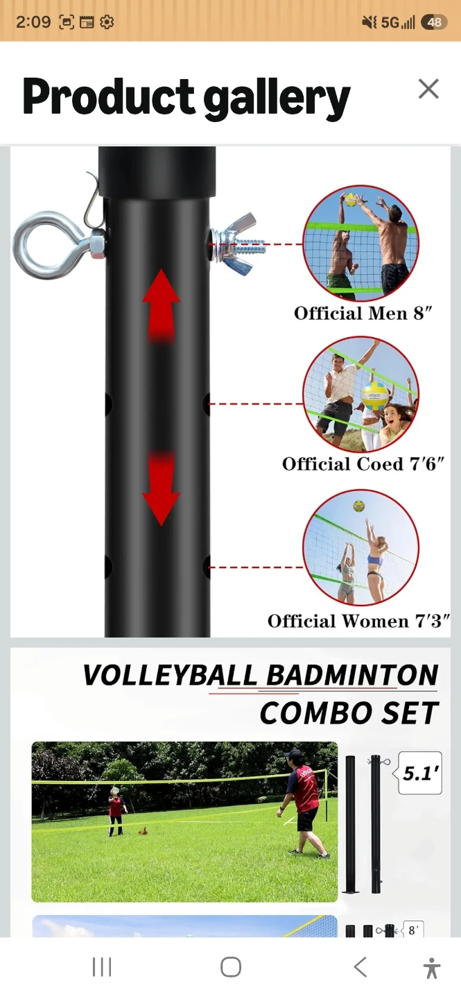 Volleyball, Badminton Combo Set - photo 2