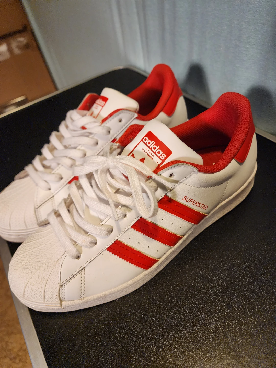 Adidas Superstar White Red Shoes - photo 2