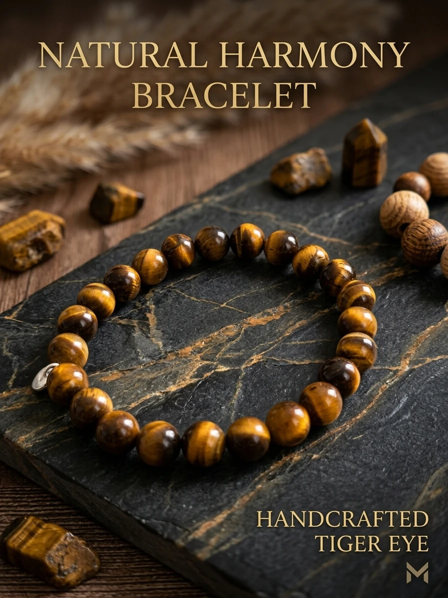 Handcrafted Tiger Eye Natural Harmony Bracelet