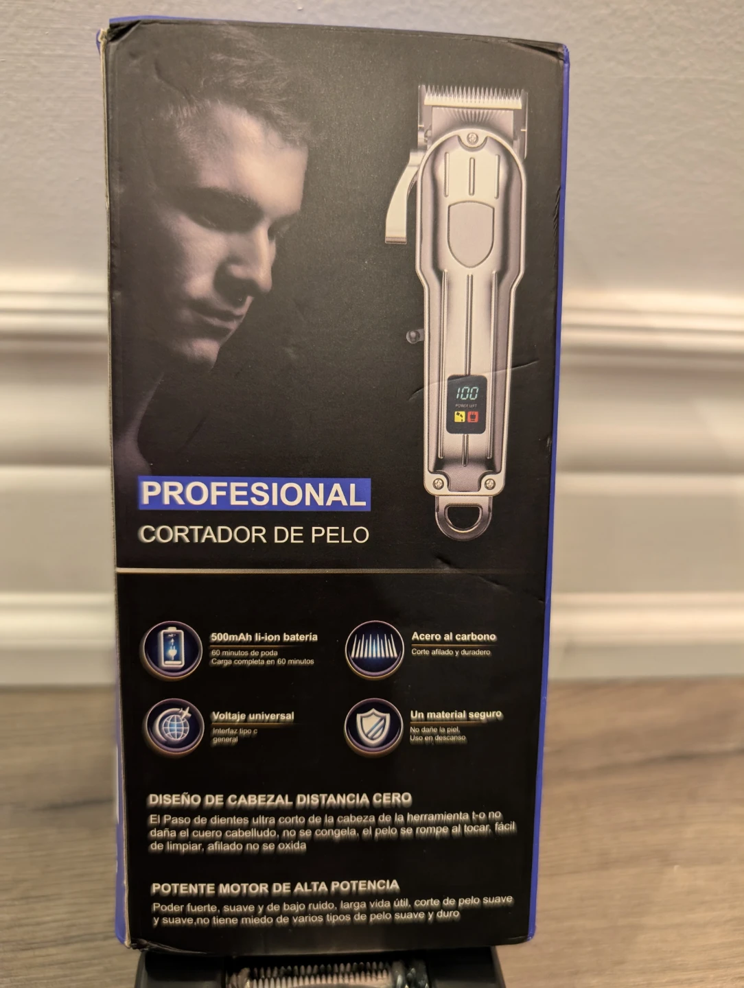 NIB - Cordless 6.3" Rechargeable SILVER Hair Trimmer Clipper - photo 4