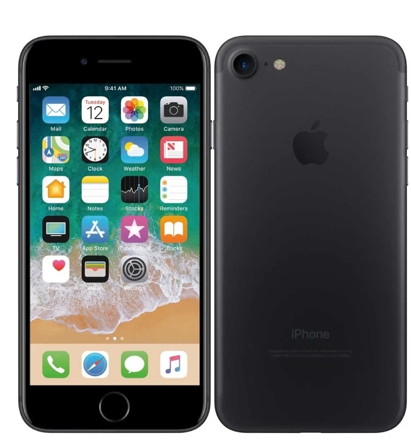 iPhone 7 + Wallet Case with Card Slots + Headphones + Charger