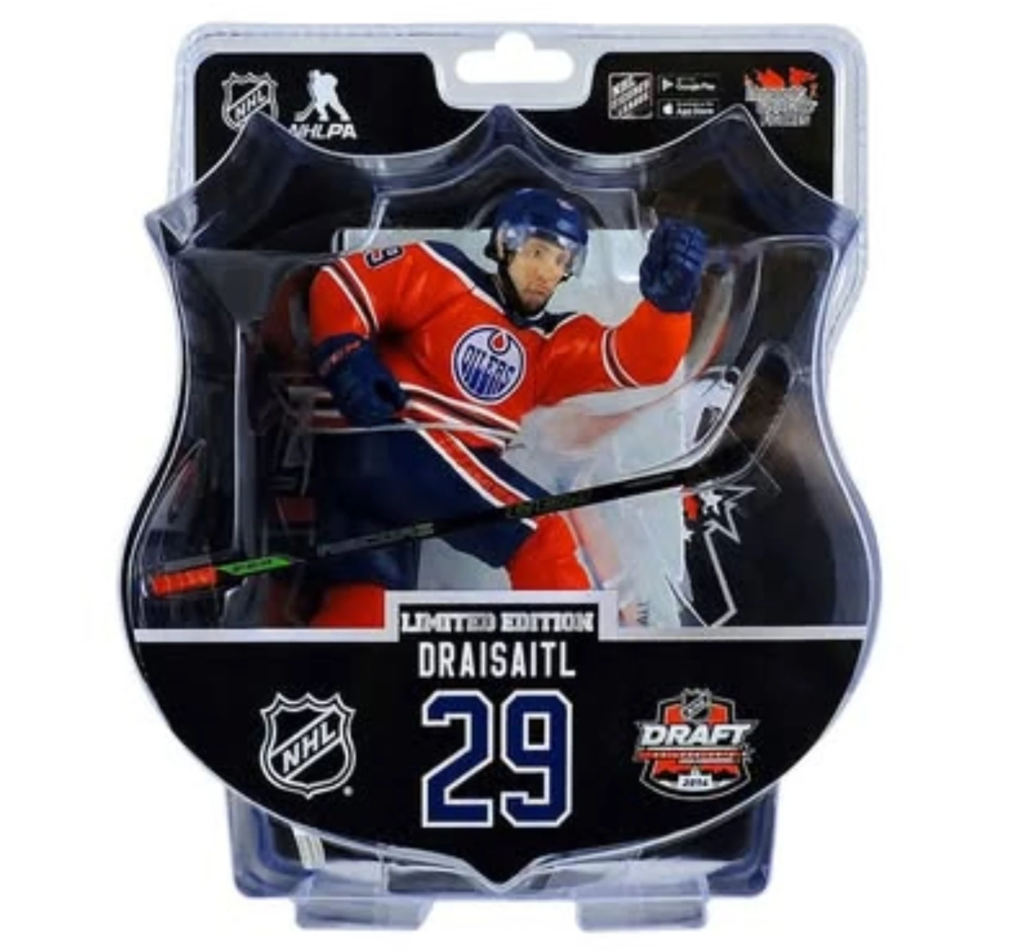 Leon Draisaitl Oilers - Orange Draft NHL 6" Figure